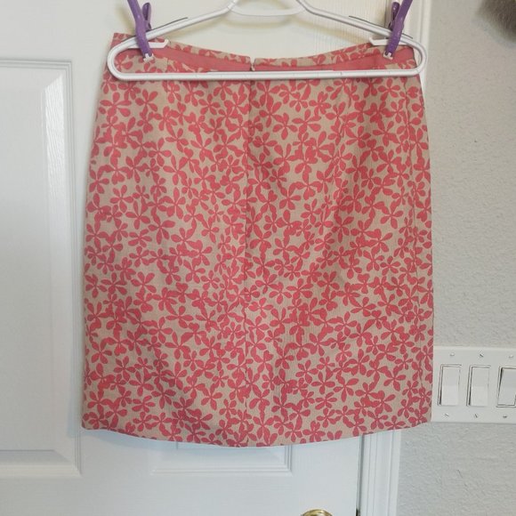 VTG 2004 FLORAL J Crew LINEN blend SKIRT 10, EUC - Picture 5 of 6